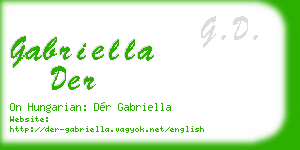gabriella der business card