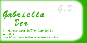 gabriella der business card